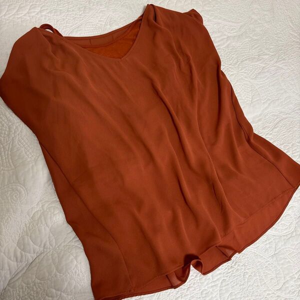 Spick&Span スピックアンドスパン トップス レディース オレンジ Tシャツ ブラウス 美品 フレンチスリーブ