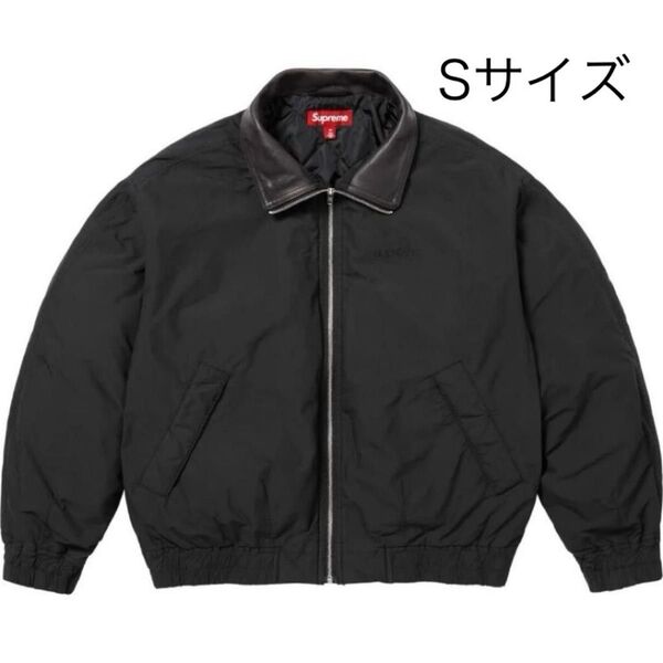 Supreme Leather Collar Utility Jacket "Black"