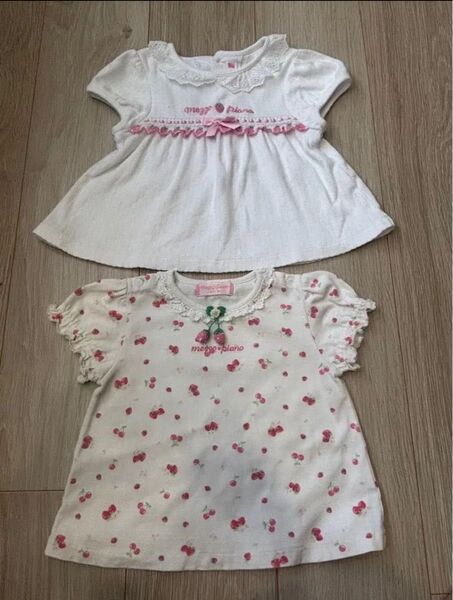 メゾピアノ Tシャツ ホワイト 二枚セット