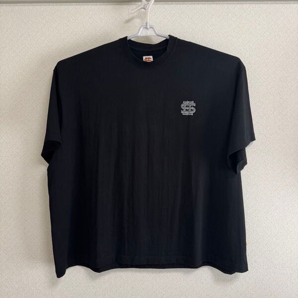SEE SEE SUPER BIG FLAT GRITTER ORIGINAL LOGO TEE Lサイズ ブラック Tシャツ