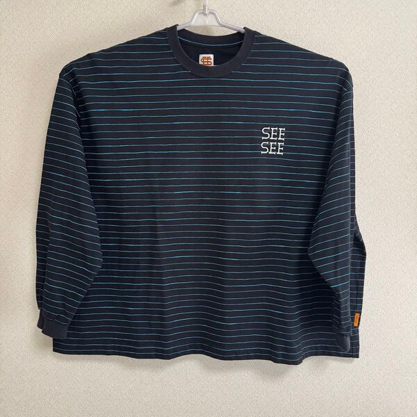 『別注』SEESEE X URBS SUPER BIG FLAT LONG-SLEEVE BOADER ロンT Mサイズ ボーダー