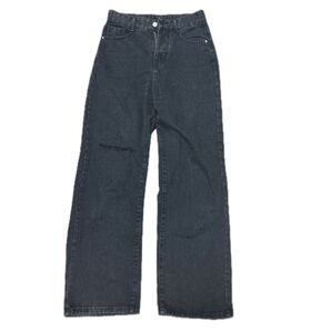デニムパンツ ブラック ダメージ加工