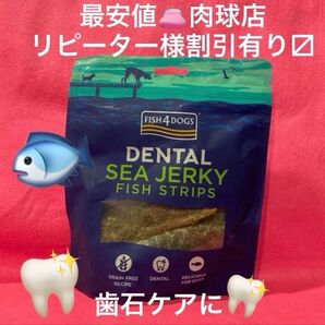 新品FISH4DOGS フィッシュ4ドッグ DENTAL SEA JERKYシージャーキースキニー100g 犬用おやつ リピ割有り