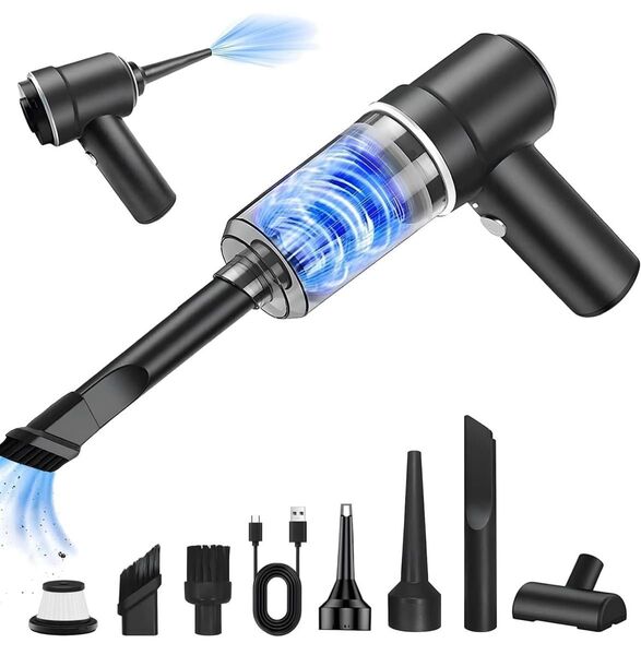 ハンディクリーナー 車用 掃除機 ハンディ掃除機 25000PA 充電式コードレス 強力吸引力 小型クリーナー軽量 キーボード