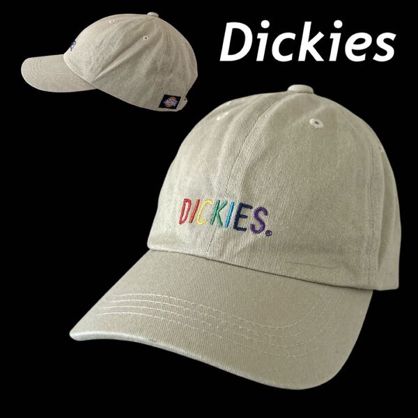 Dickies ディッキーズ キャップ 帽子 F 刺繍カラフルロゴ ベージュ系 #☆