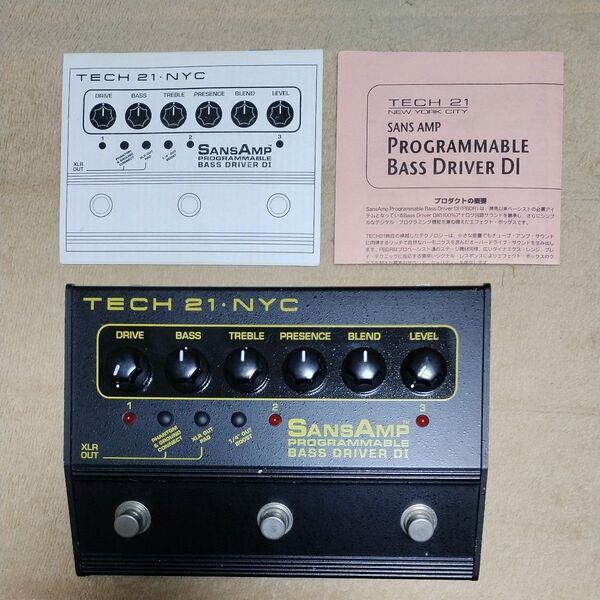 TECH 21 NYC SANS AMP PROGRAMMABLE BASS DRIVER DI