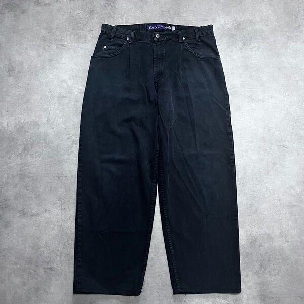 96's 極太 38×34 Levi’s シルバータブ ブラック USA製 バギーパンツ アメリカ製 リーバイス