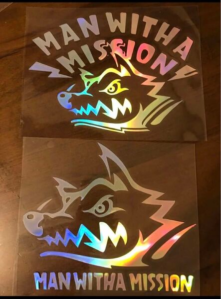 在庫僅か 兄弟セット MAN WITH A MISSION レンボーステッカー大きいサイズ スノーボード ステッカー デカール