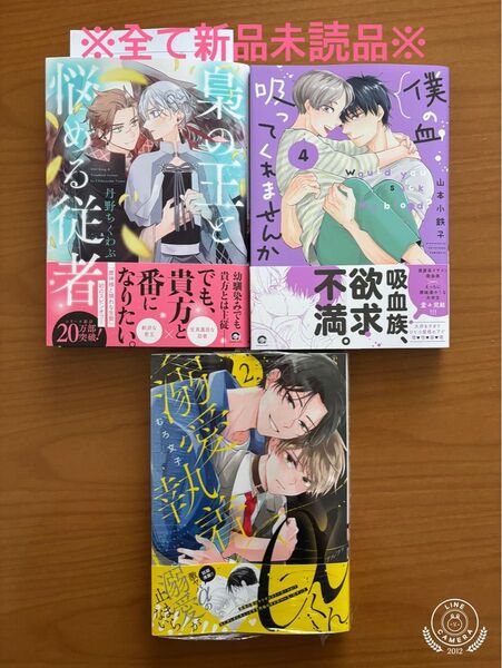 BLコミック 丹野ちくわぶ 梟の王と悩める従者 山本小鉄子 僕の血吸ってくれませんか4 むろ文子 溺愛執着αくん2 特典