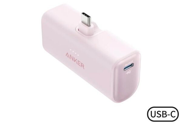 Anker NanoPowerBank USB-C モバイルバッテリー ピンク 5000mAh 小型コンパクト 充電器 アンカー