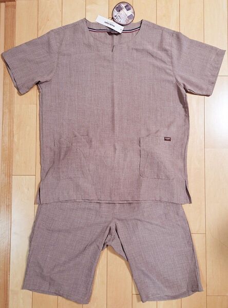 マリークレール ルームウェア M セットアップ パジャマ 上下セット 半袖 Tシャツ ハーフパンツ 2点セット 新品 タグ付き