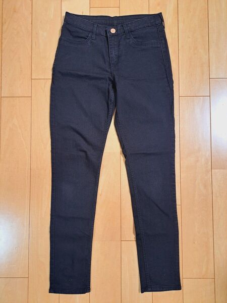 H&M スキニーフィットデニム CN 160cm 黒 スキニー ストレッチ デニム ジーンズ パンツ ボトムス ズボン