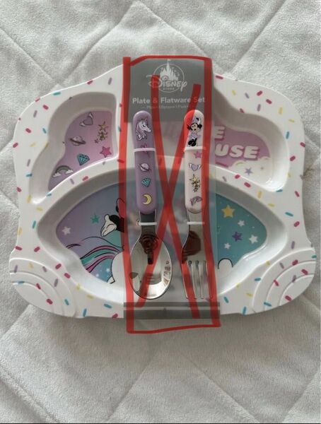 ディズニー ベビー食器 子ども キッズ 皿 メラミン樹脂 ミニーマウス ユニコーン 紫 白 可愛い おしゃれ
