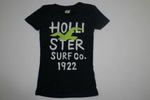 【古着 レアLADY'SホリスターサーフカリフォルニアロゴプリントTシャツ紺XS】hollister surf Californiaアメカジ格安出品女性用_画像2