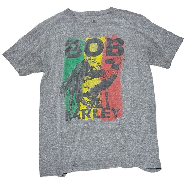 Bob Marley × ZION ボブマーリー Tシャツ Lサイズ ザイオン グレー コットン 海外古着 USA アフリカ