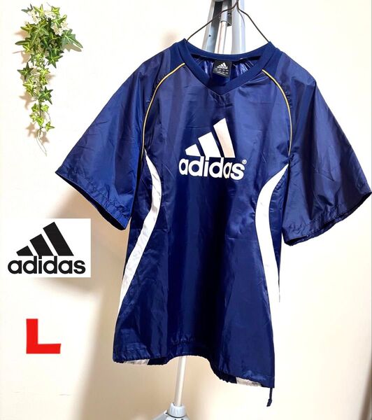 【adidas】【Lサイズ】アディダス メンズ 半袖 ピステ プルオーバー サッカー フットサル スポーツウェアトレーニングウェア
