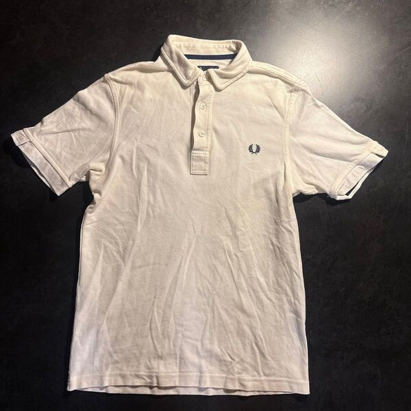Fred Perry 半袖ポロシャツ ポロシャツ 半袖 ホワイト 白 ロゴ ワンポイント メンズ Sサイズ