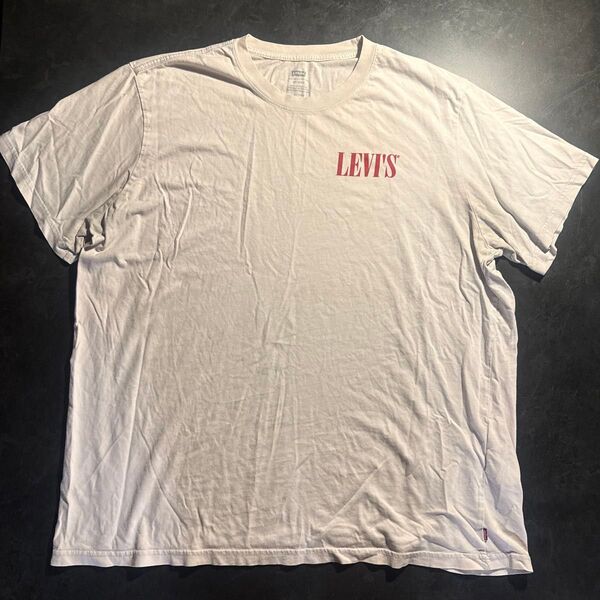 Levi's リーバイス Tシャツ 半袖 ホワイト 半袖Tシャツ トップス ロゴプリント ビックサイズ ボックスシルエット XL