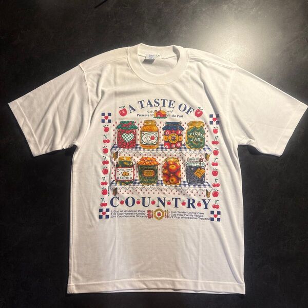 Paul Scott Tシャツ 半袖 ホワイト プリント ヴィンテージ 白 グラフィックプリント メンズ レトロ Mサイズ