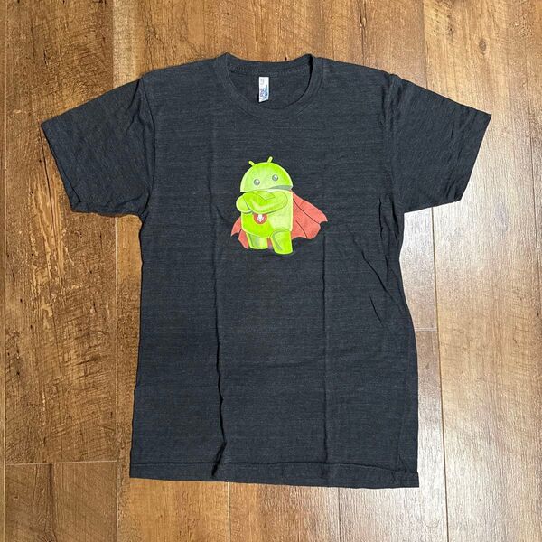 90s USA製 Android 半袖Tシャツ Tシャツ 黒 プリント メンズ キャラクター M相当