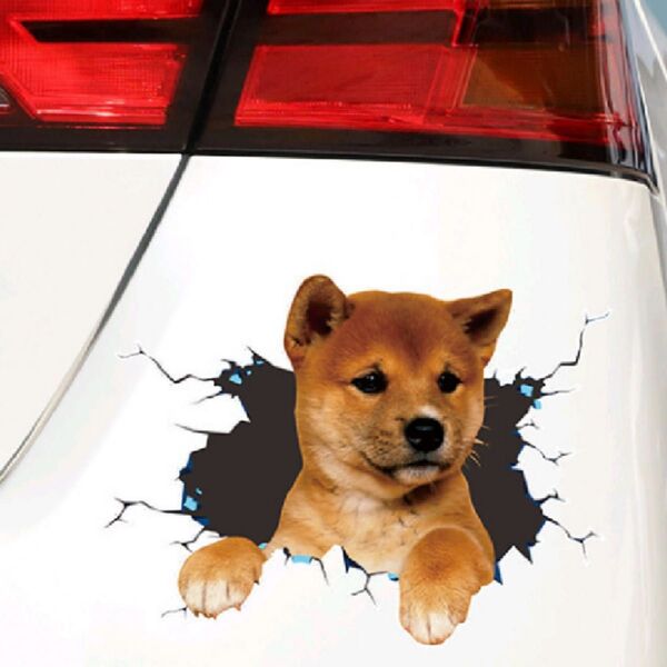 柴犬 犬 カーステッカー 車用 ウォールステッカー 新品 自動車 シール 可愛い 3D おもしろ ユニーク 車外アクセサリー