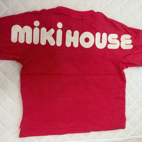 MIKI HOUSE バックロゴTシャツ レッド 90
