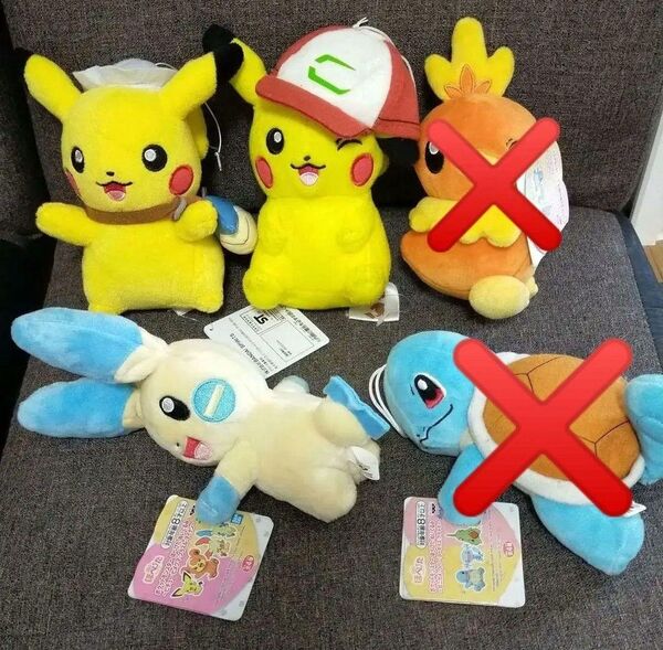 ポケットモンスター ぬいぐるみ ほぺぴた ピカチュウ マイナン ゼニガメ アチャモ ポケモン ポケモンぬいぐるみ