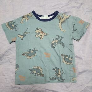 HAKKAKIDS ハッカキッズ ダイナソープリントTシャツ 110cm 恐竜 半袖Tシャツ 子供服 キッズ