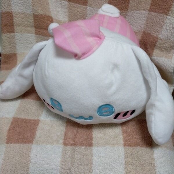 ナガノ サンリオ コラボレーション シナモロール シナモン ビッグ ぬいぐるみ 一緒にねんね いっしょにねんね 寝そべり