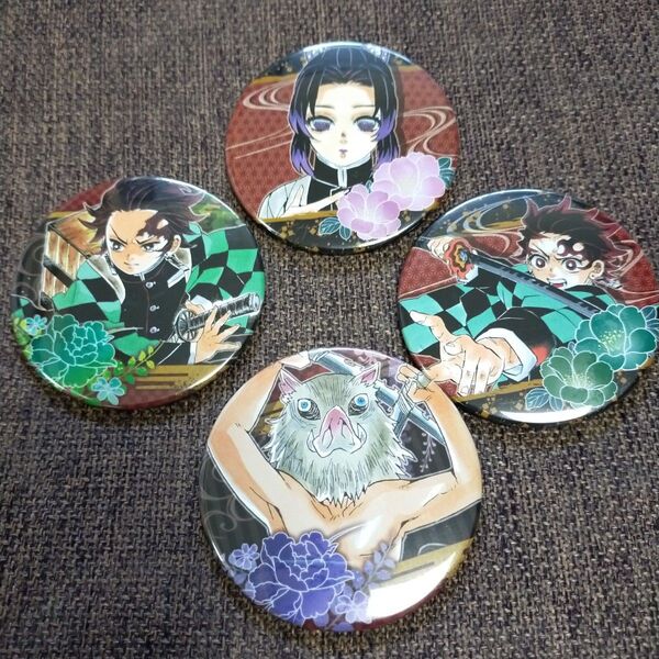 鬼滅の刃 缶バッジ 竈門炭治郎 胡蝶しのぶ 帷子伊之助 ジャンプSHOP 原画絵