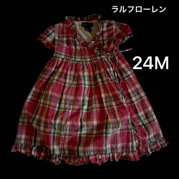 ラルフローレン 半袖 ワンピース 24M 2T 90 カシュクール