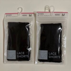 【 GU 】 ジーユー ウーマン 総レース ショーツ ( レギュラー )M/黒 × 2点