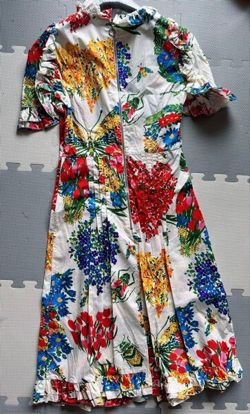 GUCCI グッチ ロング シャツワンピース 花柄 パールロゴボタン