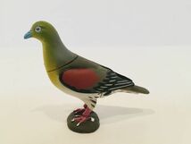 アオバト　鳥　フィギュア　とり　日本　生き物　生物　動物　ミニチュア　Bird　２３_画像1