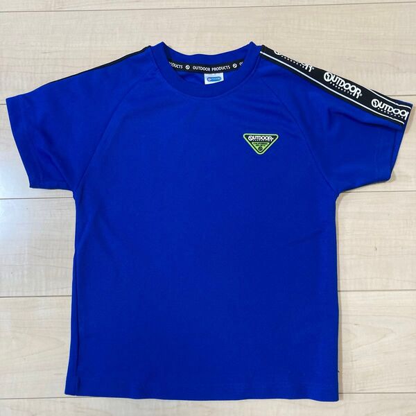 【美品】 outdoor アウトドア メッシュ 半袖Tシャツ 半袖 サイズ140 キッズ 子供 Tシャツ トップス 青