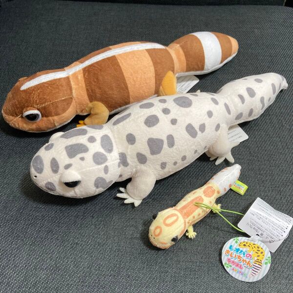 【新品 タグ付き】3個セット 新品 タグ付き レオパのきいちゃん ぬいぐるみ 爬虫類 マスコット キーホルダー
