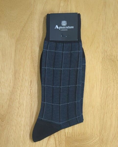 新品未使用 Aquascutum アクアスキュータム メンズ ソックス 靴下 25〜26cm