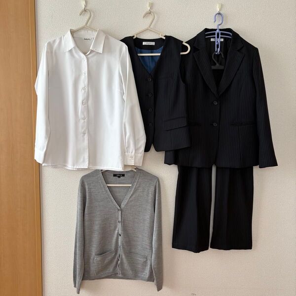 【5点セット 11号】 セロリー selery 事務服 スーツ 制服 レディース ビジネス 就職 転職 パンツスーツ ジャケット