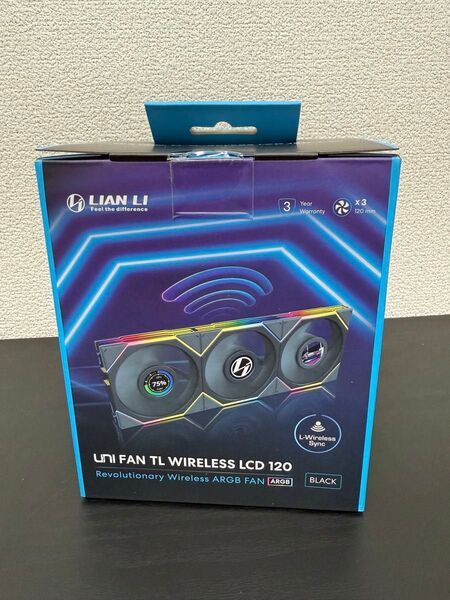 LIANLI 120mm ARGBファン UNI FAN SL LCD Wireless 120 BK Triple Pack