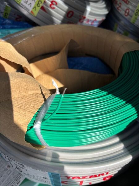 よび線 立山電線 1.6SQ 300メートル 新品未使用 緑