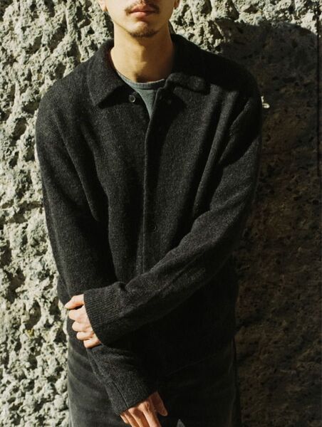 lidnm ALPACA KNIT SHIRT CARDIGAN M