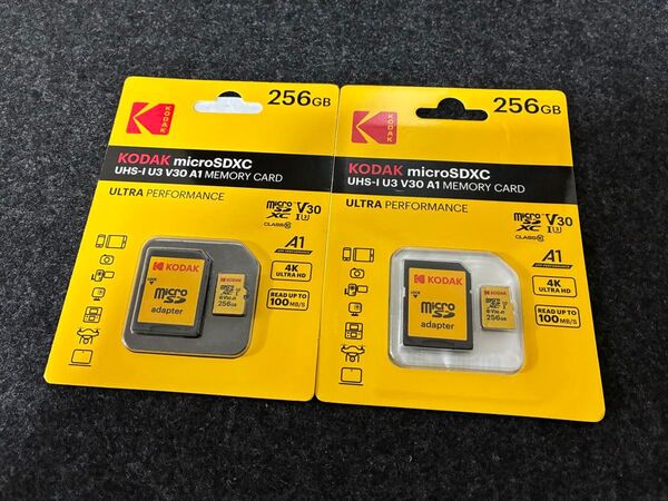 Kodak コダック マイクロSDカード 256GB 2個 セット アダプター付