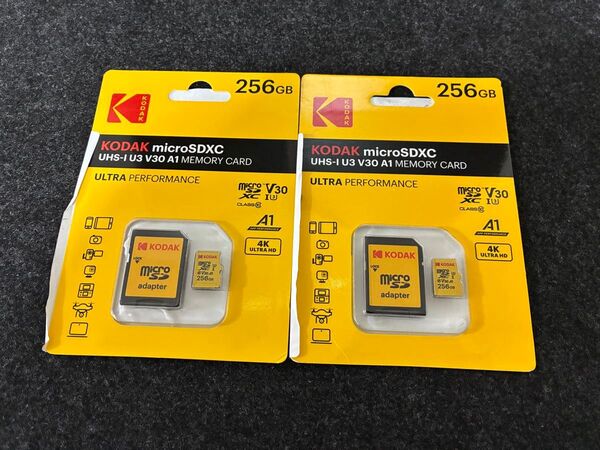 Kodak コダック マイクロSDカード 256GB 2個 セット アダプター付