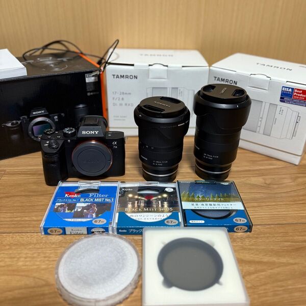 sony α7iiiボディ本体 tamronレンズ2本 17-28mm 28-75mm フィルターなどまとめ売り ミラーレス一眼