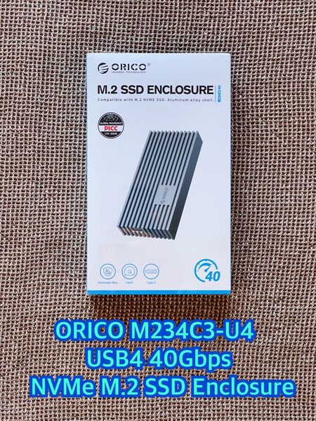 【未使用】ORICO USB4 M.2 SSD 40Gbps ポーダブル 外付けケース