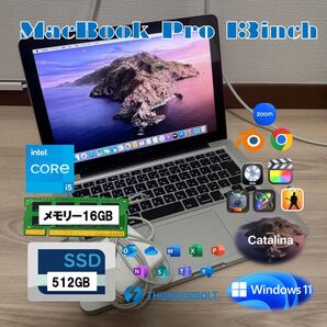 MacBook Pro 13inch Core i5 16GB SSD512GB CTO上位モデル Windows 動画編集