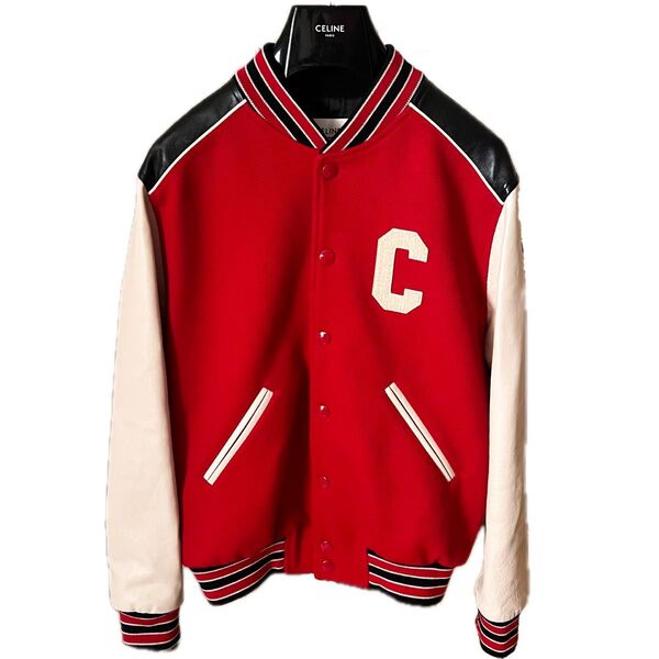 《美品》CELINE セリーヌ テディジャケット レッド 46