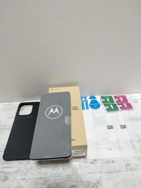 【ケース,フィルム付】motorola edge 50s pro メモリー8GB ストレージ256GB ブラックビューティー