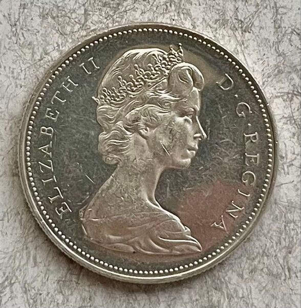 H185 1966年 1ドル銀貨 エリザベス カナダ