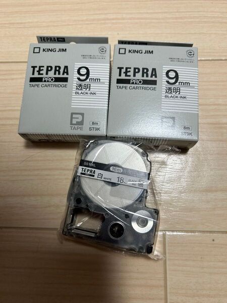 テプラ プロ TEPRA PRO 白 透明 18mm16メートル 9mm 8メートル 3個セット テプラPRO